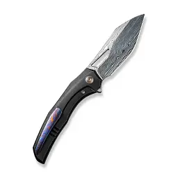 Ніж складаний туристичний WE Knife Ignio Mystery Box Ignio Mystery Box, (8.39 см) Damasteel (Hakkapella) / 6AL4V Titanium чорний - мініатюра 2