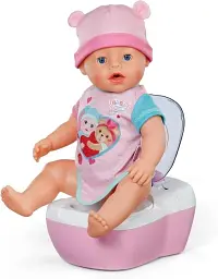 Інтерактивний туалет для ляльок BABY born 36–43 см зі звуком та аксесуарами, рожевий (SKU-182) - мініатюра 4