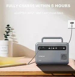 Зарядна станція CTECHi GT600 Portable Power Station 600W 384Wh - мініатюра 4