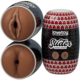 Мастурбатор Slider Double-Ended Masturbator Ass and Vagina Brown