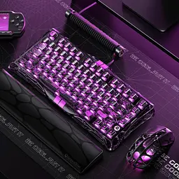 Клавіатура GravaStar Mercury K1 Lite 80keys BSUN Grey BT/WL/USB Transparent Black (GSV75LITE_XTAL_BLK) - мініатюра 6
