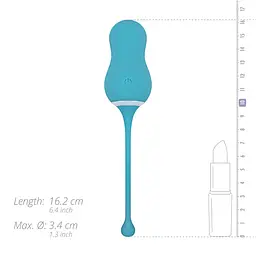 Віброяйце Cala Azul Elena Vibrating Egg With Remote Control, 16,2 см блакитний - мініатюра 8