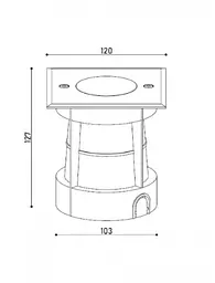 Світильник ґрунтовий KLOODI KDGL-SC120X120 GU10 ADJ HC - мініатюра 5
