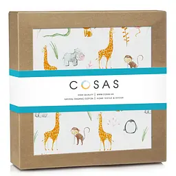 Пелюшки фланелеві Cosas Africa Zoo 100x120 см, бежеві