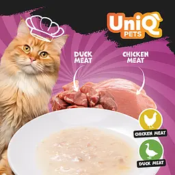 Суп для кішок UNIQ PETS CAT WET FOOD YUMMY SOUP з курячими шматочками та м'ясом качки, 60 г - мініатюра 4