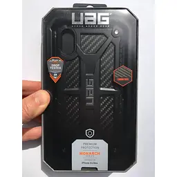 Оригінальний протиударний чохол UAG Monarch для iPhone XS Max Black Carbon 111101114242 - мініатюра 2
