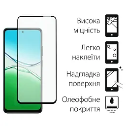 Скло захисне Dengos Full Glue OPPO A5 4G Black (TGFG-402) - мініатюра 3