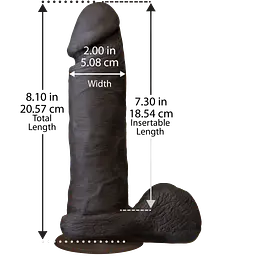 Фалоімітатор Doc Johnson The Realistic Cock 8 inch Black - мініатюра 2