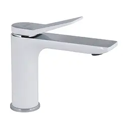 Змішувач для умивальника Qtap Presto QTPRE270CRW45576 Chrome/White Білий