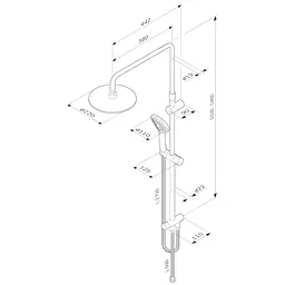 Душова система ShowerSpot без змішувача AM.PM Gem F0790022 - мініатюра 9