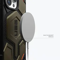 Чохол-накладка Urban Armor Gear Monarch Pro Magsafe для Apple iPhone 15 Pro Kevlar Elemental Green (11422111397B) - мініатюра 5