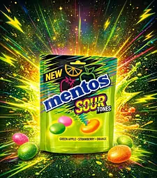 Драже Mentos Sour Tones 140г - мініатюра 2