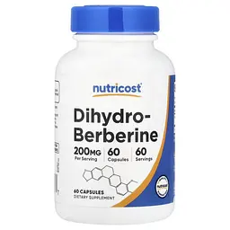 Берберин Dihydroberberine 200 mg 60 капсул Nutricost vit0006506