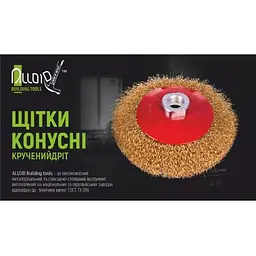 Щітка конусна Alloid кручений дріт100 мм М14х2 (WB-30100) - мініатюра 2