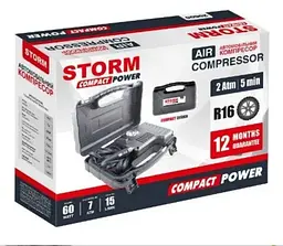 Автомобільний компресор STORM Compact Power 12В / 7 Атм / 15 л / хв / 60 Вт (20600) - мініатюра 2