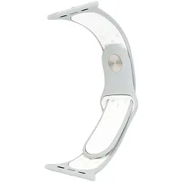 Ремінець Apple Watch Nike Sport 42/44/45/46/49 мм Сірий/Білий S