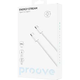 Кабель Proove Energy Stream USB-C to USB-C 60W 1m White (CCES60002202) [130331] - мініатюра 2