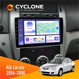 Штатна магнітола KIA Cerato 2006-2008 Conditioner Cyclone C9-011 4x64, DSP Cyclone (НФ-00007036)
