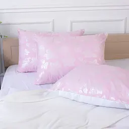 Подушка пухова MirSon Karmen №1807 Bio-Pink середня пух 90% 60х60 см біло-рожева (2200003011975) - мініатюра 8