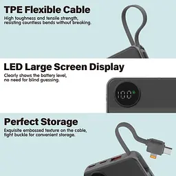 Павербанк Choetech Magnetic Wireless Black 10 000 mAh / 22.5 Вт (B695-BK) - мініатюра 9