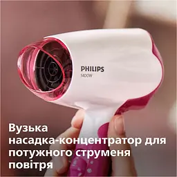 Фен Philips DryCare Essential дорожній 1400 Вт рожевий (BHD003/00) - мініатюра 4