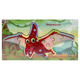 Дерев'яний пазл-вкладиш "Pterosaur" Bambi MD 1924-8, 10 елементів