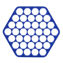 Пластикова пельменниця шестикутна форма для приготування пельменів) Ø23 см Темно-синій, Kitchette Темно-синий 84449