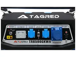 Бензиновий генератор Tagred 6,0/6,5 кВт, однофазний, ручний/електрозапуск (TA6500GKWX) - мініатюра 10