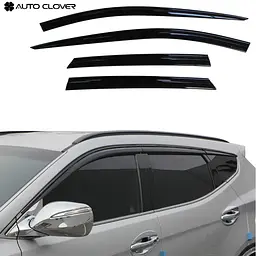 Дефлектори вікон ветровики для Hyundai Santa Fe 2012-2018 4 шт (Auto Clover)