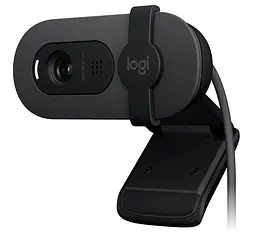 Веб-камера Logitech Brio 100 Graphite 1920x1080 / 30 fps фіксований фокус мікрофон кут огляду 58° RightLight 2 USB 1 м (960-001585) пошкоджено упаковку