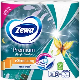 Паперові рушники Zewa Premium лімітована колекція двошарові 2 рулони - мініатюра 2