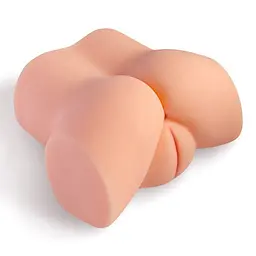 Мастурбатор-півторс з вібрацією Real Body Real Tess, вагіна та анус, 18х15см - мініатюра 1