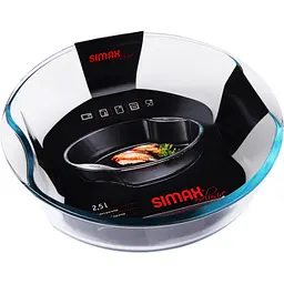 Жаровня скляна Simax Exclusive кругла 2.5 л (6926) - мініатюра 2