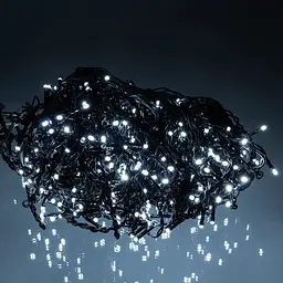 Новорічна гірлянда вулична Бахрома GarlandoPro 36 м 600 LED чорний провід Біле світло 36МBW