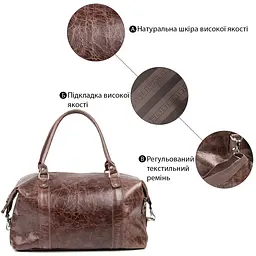 Сумка дорожня SHVIGEL 00905 коричнева - мініатюра 8
