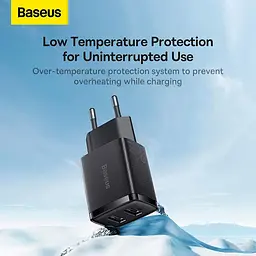 Адаптер Baseus Compact Charger 2U |2USB, 2.1A/10.5W| (CCXJ010201) - мініатюра 9