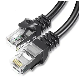 Патч-корд 10м UTP cat 6 RJ45 TopSpeed Ethernet Flat Cable Black Essager (EXCWXB-JSF01) - мініатюра 1