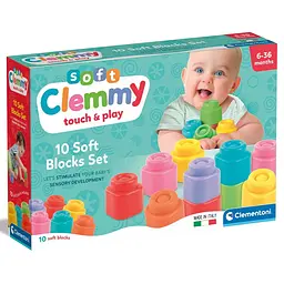 Іграшка-конструктор розвиваюча Clementoni Soft Clemmy Soft Blocks 10 деталей (17988)