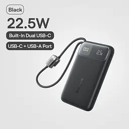 Зовнішній акумулятор Power Bank Baseus EnerFill FC11 10000mAh 22.5W E00304 чорний - мініатюра 2
