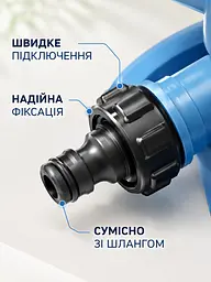 Автоматичний розпилювач води для поливу газонів 360° синій (49676178) - мініатюра 4