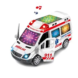 
Машинка Швидка допомога світло звук 89-603A