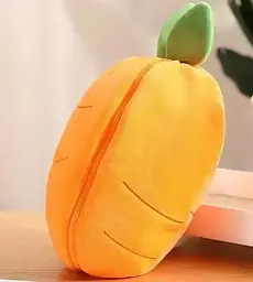Мʼяка дихаюча іграшка нічник Зайчик в морквині музичний Кролик трансформер Помаранчевий - мініатюра 3