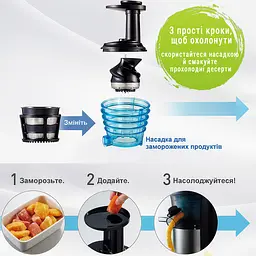 Соковитискач шнековий Panasonic MJ-L500STQ - мініатюра 5