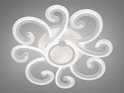 Люстра LED Diasha 2452/4+1WH, 90W, 3200K-6000K, білий метал, сучасний стиль, пульт, димер, трьохцветна підсвітка - мініатюра 3