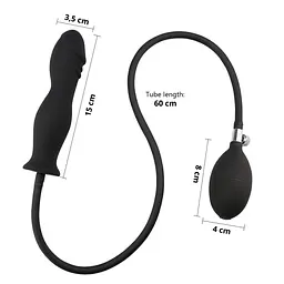 Надувна анальна пробка - Erospace Wild Play Inflatable Anal Plug C6 - мініатюра 10