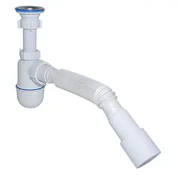 Сифон Waterstal А-3202 під раковину з гофрою 1 1/4″ 40/50 000013266, Білий