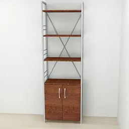 Етажерка 4/60 Ferrum-decor Серії Конект з тумбою 179x60x28 Сірий ДСП Венге (FRD-105539)