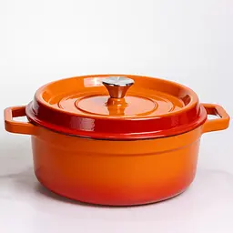 Кокотниця чавунна емальована 5,5 л, помаранчевий Yongkang HP-FLG-5 ORANGE