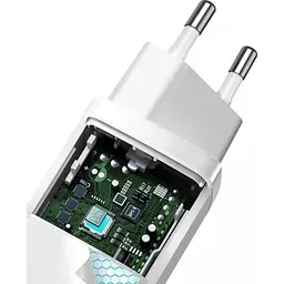 Мережевий зарядний пристрій Baseus GaN2 Lite Quick Charger C+U 65W White (CCGAN2L-B02) [78683] - мініатюра 8