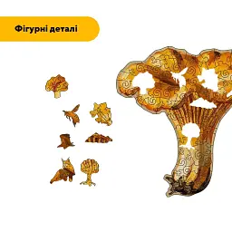 Дерев'яний фігурний пазл Лисички, А5, Картонна коробка 35 елементів - мініатюра 3